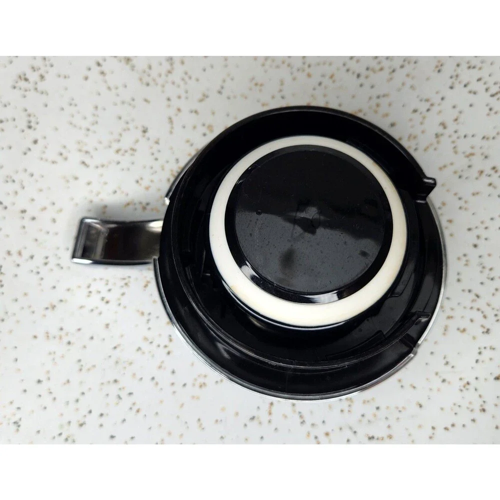 PAMPERED CHEF 42 Oz Chrome Finish Carafe Thermal Glass Liner Hot or Cold